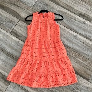 Loft - Eyelet Tiered Swing Dress - XXS Petite